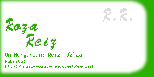 roza reiz business card